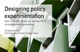 Designing Policy Experimentation