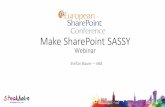 European SharePoint Webinar - Make SharePoint Sassy