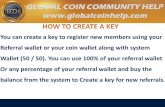 STEPS TO CREAT A KEY USING REFERRAL WALLET ONLY