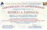 Shell Malampaya Certificate