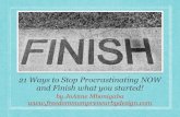 21 ways to stop procrastinating