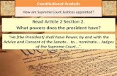 Who are the Supreme Court justices and how are they appointed?