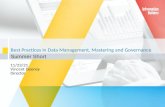 Summer Shorts: Best Practices in Data Management, Mastering and Governance