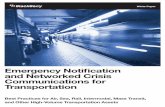 Emergency Notification and Networked Crisis Communications for Transportation