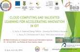 Cloud Computing and Validated Learning for Accelerating Innovation in IoT