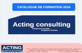 Catalogue de formation acting consulting 2016