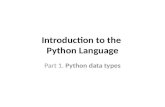 Python language data types