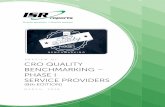 CRO Quality Benchmarking – Phase I  Service Providers   (8th EDITION)