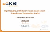 High Throughput PEGylation Process Development – Screening & Optimization Studies