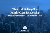 Kicking Off a Healthy Client Relationship
