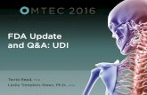 FDA Update and Q&A: UDI