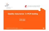 Quality Assurance in PCR testing - wiv-isp.be