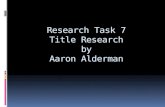 Research Task 7 - Title Research