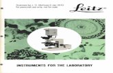 Leitz 1978 Instruments for the Laboratory catalog # 500 D10