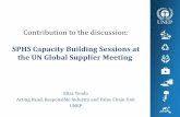 The SPHS Capacity Building Sessions at the UN Global Supplier Meeting 2015