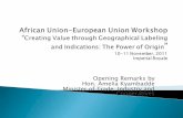 African Union-European Union Workshop “Creating Value through ...
