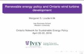 Renewable energy policy and Ontario wind turbine development