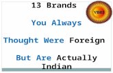 Brands That are actually Indian