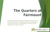 National Realty Investment Advisors Introduces - The Quarters at Fairmount