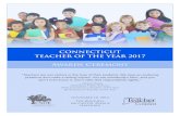 2017 CT Teacher of the Year Awards Ceremony Program