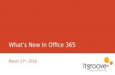 vOffice365 - March 2016 - Alec McCauley - What's New in Office 365