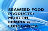 Seaweed food products   morcon, lumpia, longganiza