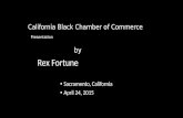 California Black Chamber of Commerce Presentation by Dr. Rex Fortune