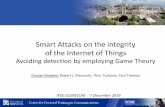 Smart Attacks on the integrity of the Internet of Things Avoiding detection by employing Game Theory