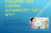 Evaluating web content authenticity