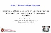 Dr. Laura Amundson - Initiation of Bone Lesions in Young Growing Pigs and the Importance of Maternal Nutrition