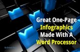 Great one page infographics made with a word processor