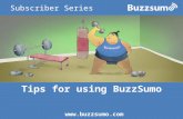 BuzzSumo Tips and Tricks