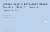 Oracle Java & Developer Cloud Service: What It Does & Doesn't Do