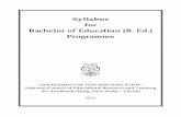Syllabus for Bachelor of Education (B. Ed.) Programme