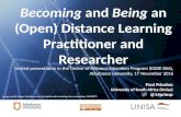 Becoming and Being an (Open) Distance Learning Practitioner and Researcher