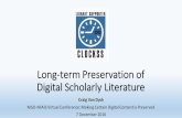 VanDyck Long-Term Preservation of Digital Scholarly Literature