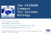 The FAIRDOM Commons for Systems Biology