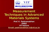 Measurement techniques in advanced materials systems