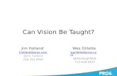 Can Vision Be Taught