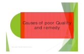 Causes of poor quality