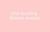 Ellie goulding website analysis