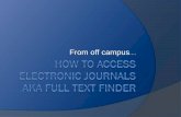 How to access electronic journals.2