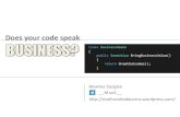 Does Your Code Speak Business
