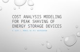 Cost Analysis modeling for peak shaving of energy