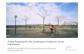 A new roadmap for the landscape in Catalonia. Some experiences