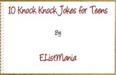 10 Knock Knock Jokes for Teens