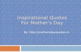 Top Inspirational Quotes For Mother's Day