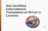 Get certified international translation of driver’s license