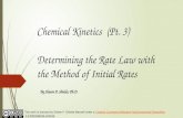 Chem 2 - Chemical Kinetics III - Determining the Rate Law with the Method of Initial Rates