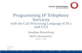 Programming IP Telephony Services with the Call Processing ...